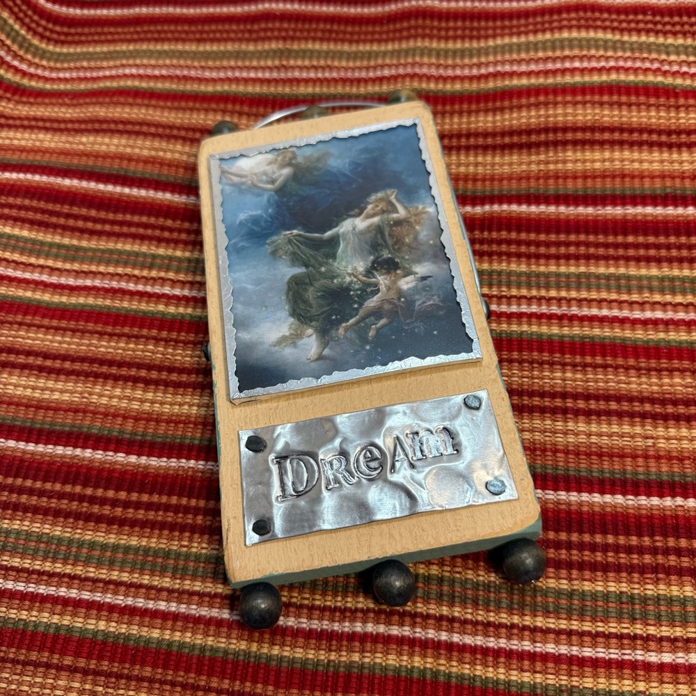 Dream Art Plaque w/ Wooden/Metal Accents by Resourceful Heart Shoestring Gallery
